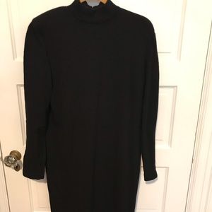 St John Collection Marie Gray Classic Black Sweater Dress Vintage Excellent 12